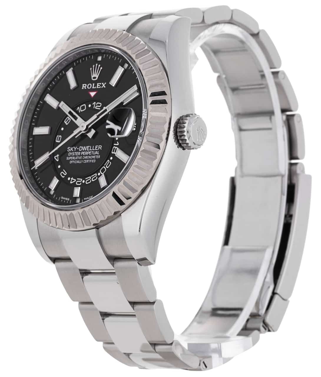 Rolex Sky Dweller 326934 Black Baton Dial Bracelet Strap